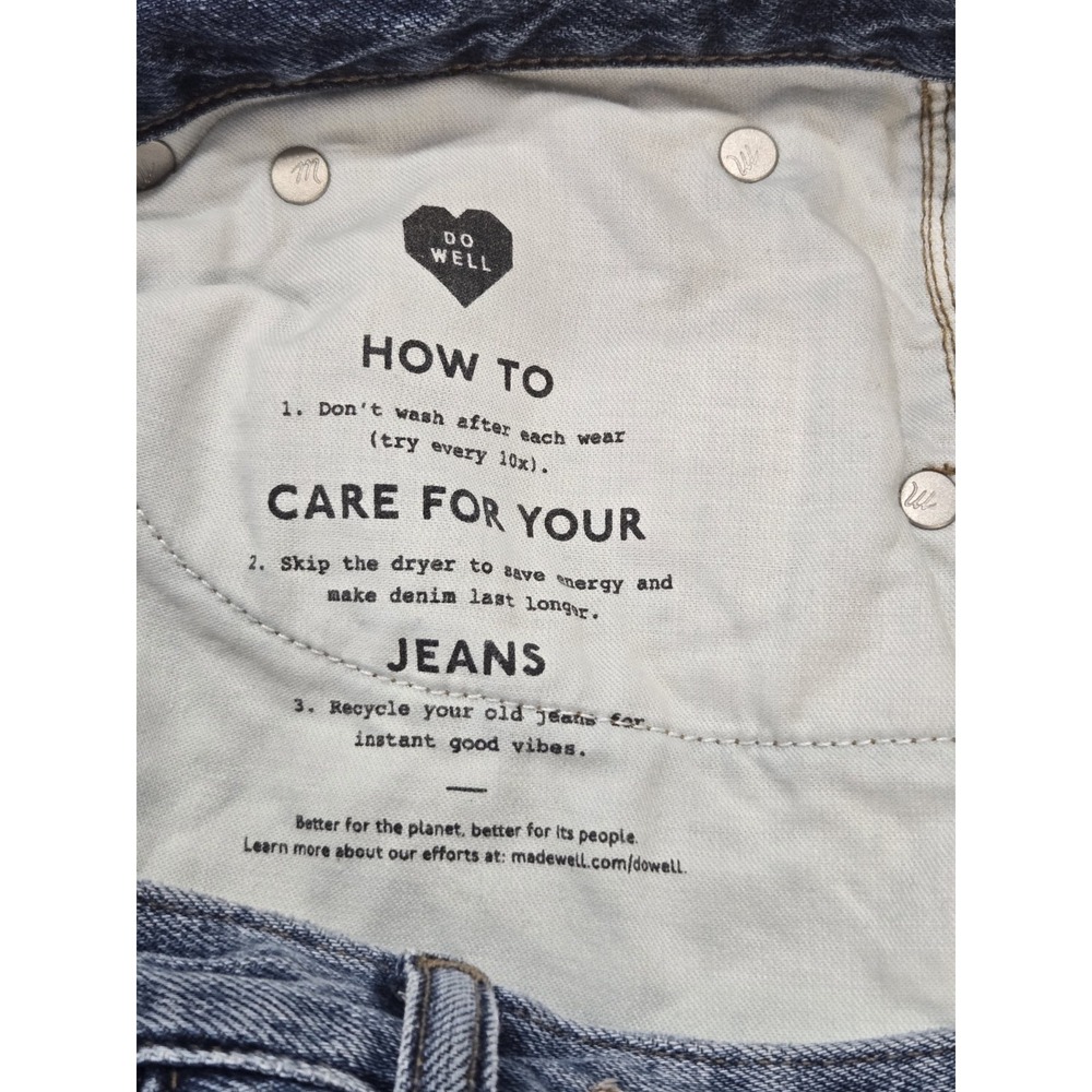 Madewell The Dadjean Women's 27 High Rise 100% Cotton Jeans NWOT - Picture 14 of 15
